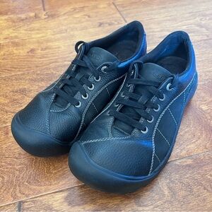KEEN Presidio Black Leather Lace Up Oxford Shoes Womens Size 10 Comfort